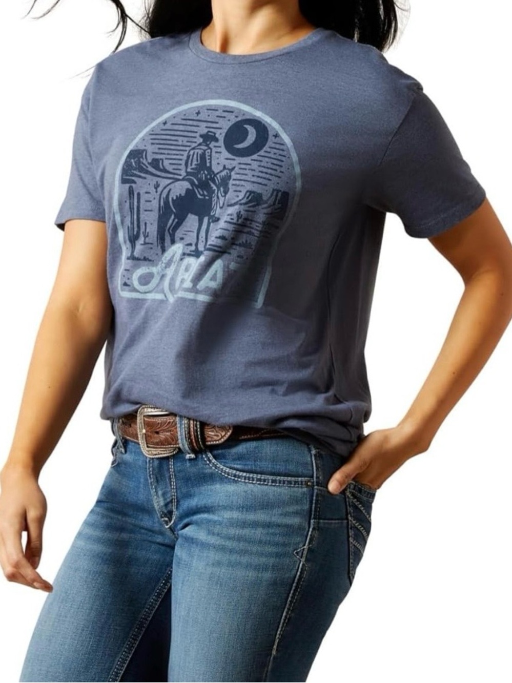 Womens Ariat desert night boyfriend fit tshirt, M